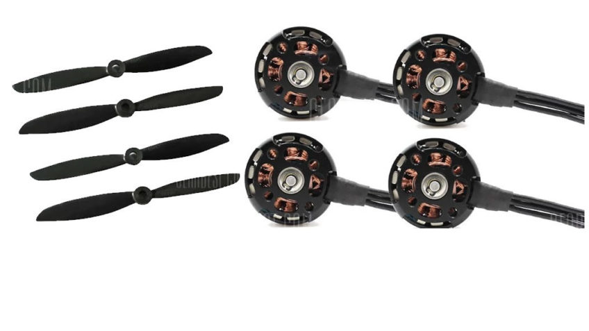 Combo motores Emax MT2208 II 2000kv y Helices